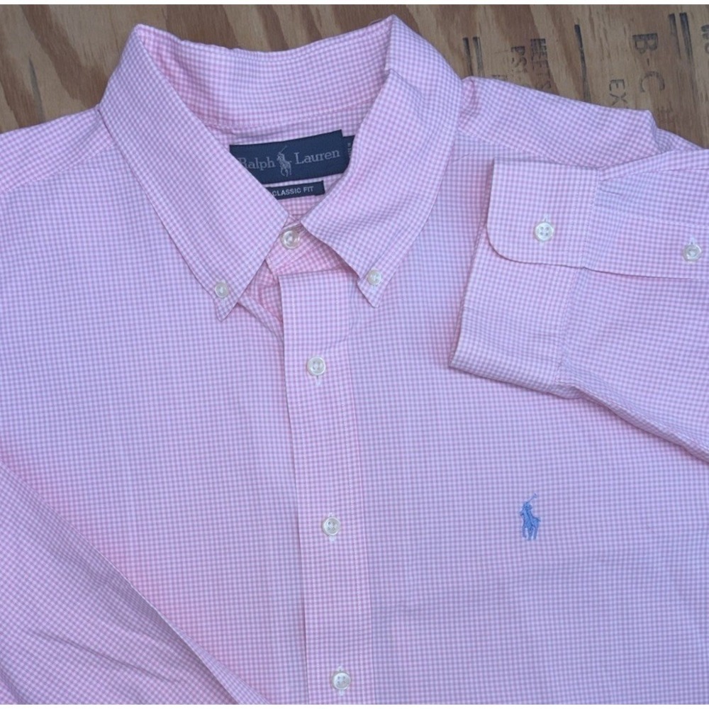 Polo‎ Ralph Lauren Red Gingham Check Long Sleeve Button Down Mens XXL/2XL